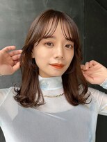 アンガーデン(Une GARDEN)&nbsp;柔らかミディアム/レイヤーカット/くびれヘア/顔周りレイヤー