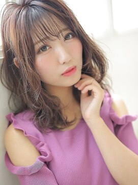 アグ ヘアー キング 富士厚原店(Agu hair king) フェミニンな愛されシースルーバング