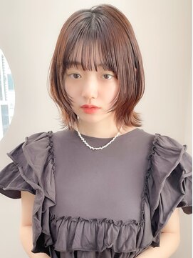 レア 表参道(L'ea) ミディアムヘア暗めカラーグランマッシュデザインカラー