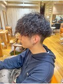 波巻きパーマ