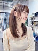 フェイスレイヤー/小顔カット/前髪/髪質改善ストレート/ロング