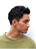 大人ハンサム七三1カールメンズパーマスタイル