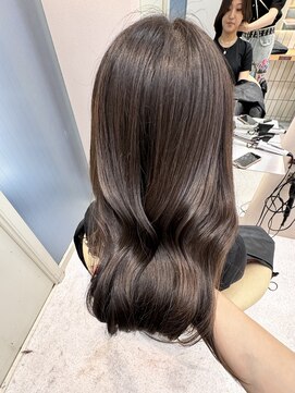 ロンドシェリ 仙台(Lond Cheri) シアーカラー ブルーブラック  髪質改善 黒髪ネビージュワンレン