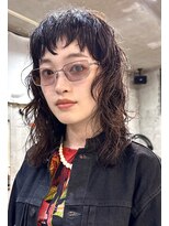 ナループロアオハナ(Nalu pu loa ohana)&nbsp;レイヤーパーマザクザクバングロングパーマウェーブパーマ