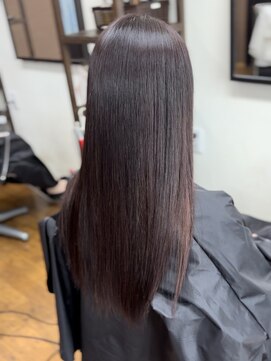 ヘアーサロン カラー 色彩店(COLOR) 髪質改善ストレート+ピンクベージュカラー