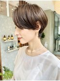 大人ハンサムショート前髪なしショートショートヘア30代40代50代