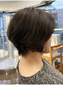 40代50代大人ショート髪質改善白髪染め根元パーマ酸性ストレート