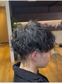 マッシュ×立て落ちツイストスパイラパーマ