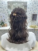 カチモリハーフアップ/参列ヘア/お呼ばれヘア/鎌倉/ヘアセット/