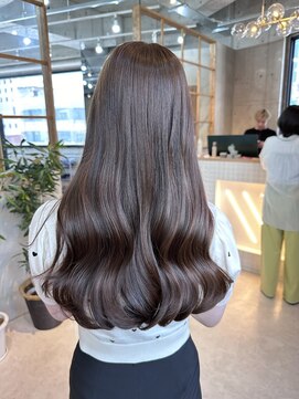 アンジェリカ 立町店(ANGELICA) 暗髪 グレージュ 水素カラー 髪質改善