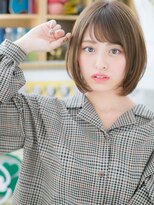 カバーヘア ブリス 北浦和(COVER HAIR bliss) 斜めバングカーキアッシュミディアムボブミニマルボブc6北浦和