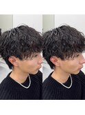 マッシュ緩めスパイラルパーマ静岡メンズ