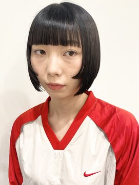 モリオフロムロンドン 松戸店(Morio from London) 【モリオ松戸 石山】黒髪ミニボブぷつっとボブ顎ラインボブ