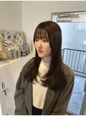 ナチュラルブラウン×レイヤーカット