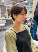 コンパクトショート×ベージュカラー♪