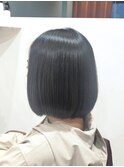 30代40代50代/黒髪スタイル/ツヤ髪ボブ/内巻きボブ
