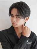 スーツ短髪ツーブロック束感モテる黒髪シークレットパーマ流行