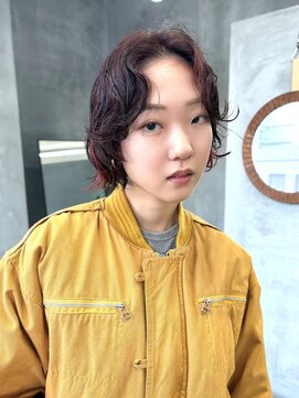テトヘアー(teto hair) レイヤーボブパーマミニボブウルフショートデザインブリーチ