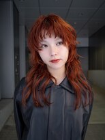 ギークス(GEEKS)&nbsp;【GEEKS渋谷】ハッシュカット/ロングウルフ/ワンブリーチ/暖色系