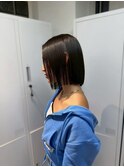 大阪梅田/着物ヘア/大人ガーリー/ダークアッシュ/似合わせカット