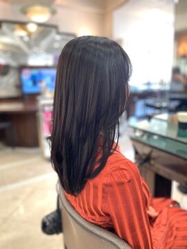 エルプリエ(elle brille) セミロング顔まわりレイヤー［用賀/白髪ぼかし/髪質改善/］