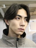 原宿ニュアンスパーマカルマパーマセンターパートガイルヘア緩め