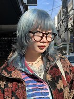フェイス 石川町 (FACE)&nbsp;淡めのアイスブルーに、 軽さのあるレイヤースタイル！