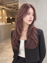 ウト(Uto)&nbsp;レイヤーカット/ピンクベージュ/韓国風/髪質改善/烏丸四条
