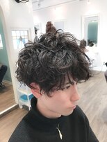 パティオンツー(PATIONN2)&nbsp;☆ハードパーマツーブロック刈り上げスタイル【オールバック】☆