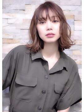 ラノバイヘアー(Lano by HAIR) 【Lano by HAIR】関亜梨佐 ストレートバング小顔ミディアム