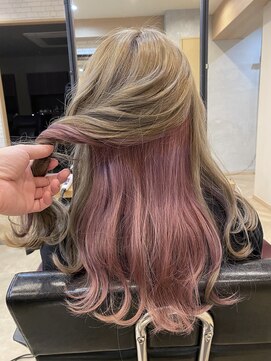 アールヘア(ar hair) 惣田オリジナルカラー インナーピンクアッシュ