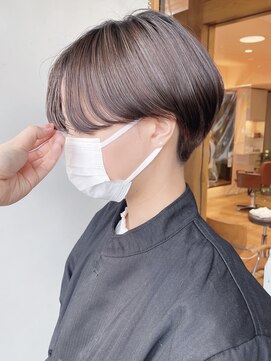 モリオフロムロンドン 原宿本店(morio from London) 【morio 原宿】刈り上げマッシュショート　ハイライトラベンダー