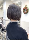 20代30代40代白髪ぼかしハイライト/ミニボブ/ショートボブ/ボブ