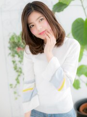 綾瀬/髪質改善/ニュアンスカラー☆内巻きふんわりワンカールe