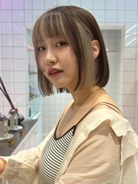 ロンドルーチェ 心斎橋(Lond luce)&nbsp;ダークアッシュ/ミディアムレイヤーカット［髪質改善/縮毛矯正］