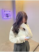 ミルクティーベージュ　波巻き