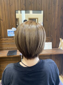 ヘアーズロー(hair's LOWE) 【hair's LOWE】くすみベージュ/くすみカラー/丸みショートボブ