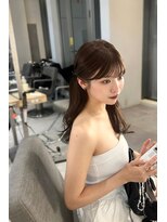 ヌイ 横浜(nui) ウォニョンブラウン_前髪アンブレラカラーこなれミディ