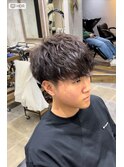 マッシュ×ツイストスパイラルパーマ
