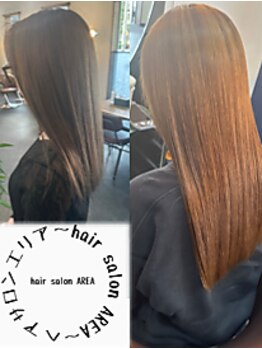 ヘアサロン エリア(hair salon Area)の写真/【熊本/健軍】今話題の髪質改善★思わず触れたくなるような柔らかく自然な質感で地毛風ストレートに＊