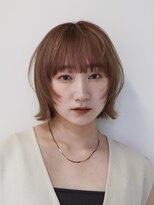 シスタ(SISTA) 外はねくびれボブオレンジブラウンオレンジベージュ【自由が丘】