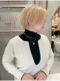 ワイドバングイメチェン美髪外ハネショートボブカット錦糸町3