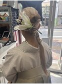 生花ヘアセット