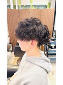 波巻きパーマ