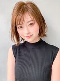 ミニウルフ美髪大人可愛い前髪チェリーブラウン#216f0612