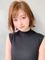 ミニウルフ美髪大人可愛い前髪チェリーブラウン#216f0612