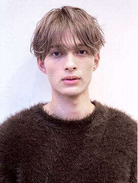 ハバナ 横浜(HAVANA) シースルーマッシュ/メンズカット/ミルクティーベージュ