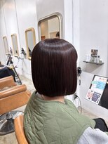 アンジュール(UNJOUR.)&nbsp;ワンカラー◎髪質改善ボルドーボブで艶髪20代30代