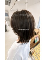 アンダーカバー UNDERCOVER&nbsp;30代_40代_ミディアムレイヤー_サラ艶_ココアブラウン_モカ