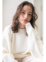 ハバナ 天神(HAVANA)&nbsp;センターパート切りっぱなしボブ×ハイライトフォギーグレージュ